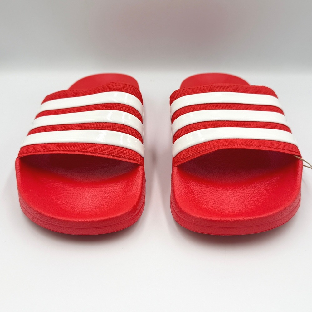 adidas Adilette Shower Slides Mens 8 Womens 9 Red GZ5923 Cloudfoam Sandals *NEW* - Picture 9 of 12